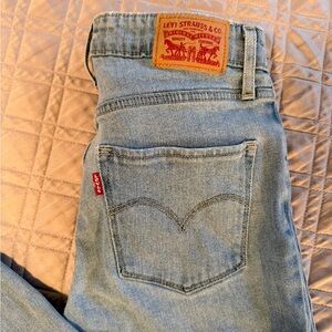 Levi's 721 High Rise Skinny Jeans in Light Blue